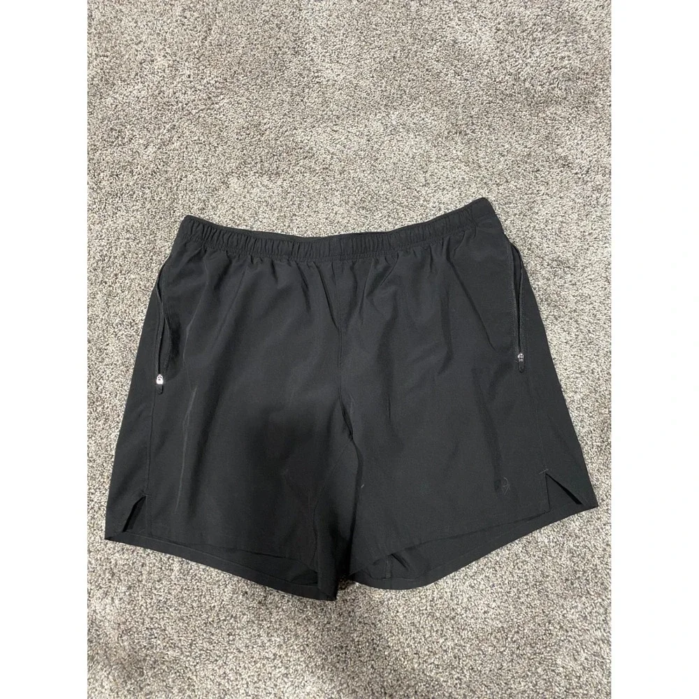 H&M Move DryMove Mens Large Black Athletic Running Training Shorts Pockets